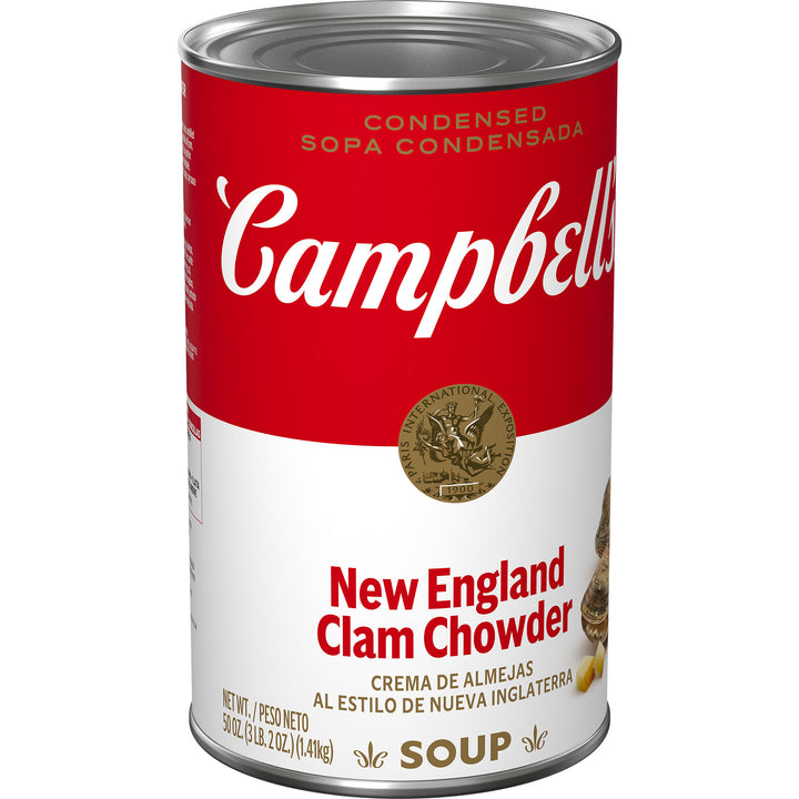 Campbell's Classic New England Clam Chowder Condensed Shelf Stable Soup-50 oz.-12/Case