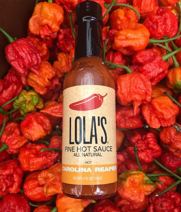 Lola's Fine Hot Sauce Carolina Reaper Hot Sauce Bulk 2/64 Oz.