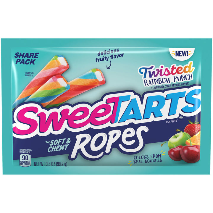 Sweetart Rainbow Twists Share Pack-3.5 oz.-12/Box-4/Case