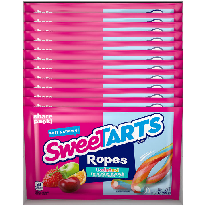Sweetart Rainbow Twists Share Pack-3.5 oz.-12/Box-4/Case