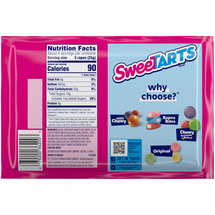 Sweetart Rainbow Twists Share Pack-3.5 oz.-12/Box-4/Case