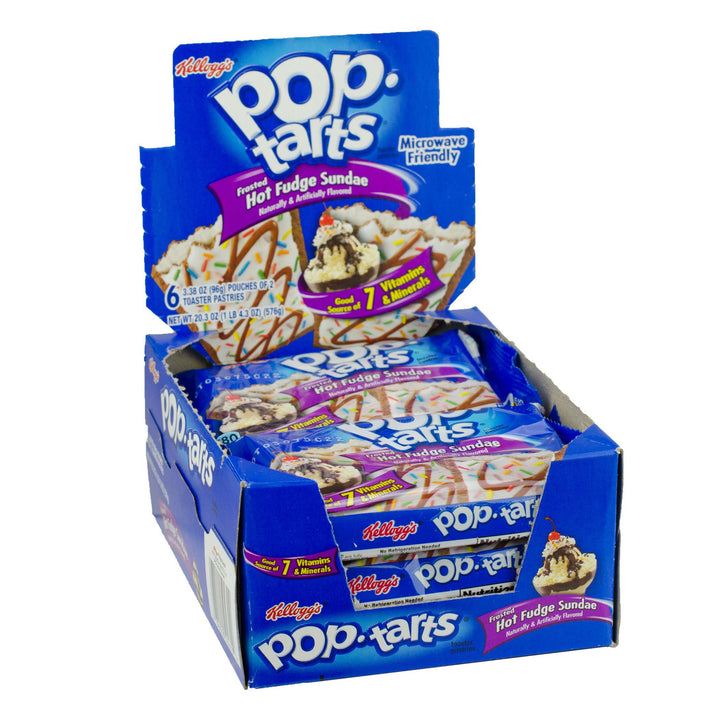 Kellogg's Pop-Tarts Frosted Open & Fold Display Hot Fudge Sunday Pastry-3.3 oz.-6/Box-12/Case