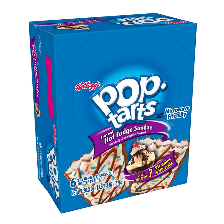 Kellogg's Pop-Tarts Frosted Open & Fold Display Hot Fudge Sunday Pastry-3.3 oz.-6/Box-12/Case