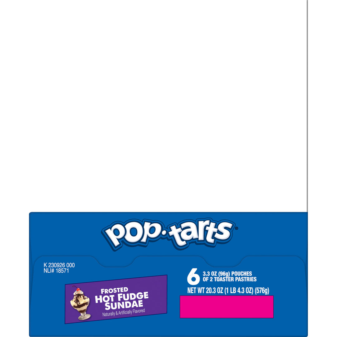 Kellogg's Pop-Tarts Frosted Open & Fold Display Hot Fudge Sunday Pastry-3.3 oz.-6/Box-12/Case