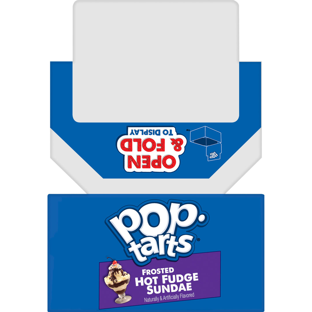 Kellogg's Pop-Tarts Frosted Open & Fold Display Hot Fudge Sunday Pastry-3.3 oz.-6/Box-12/Case