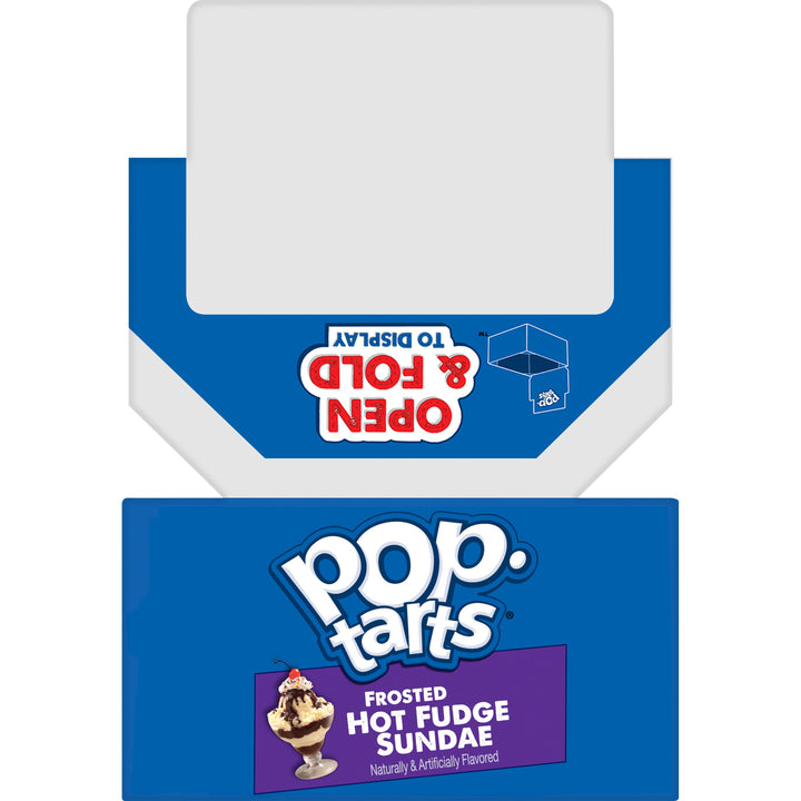 Kellogg's Pop-Tarts Frosted Open & Fold Display Hot Fudge Sunday Pastry-3.3 oz.-6/Box-12/Case