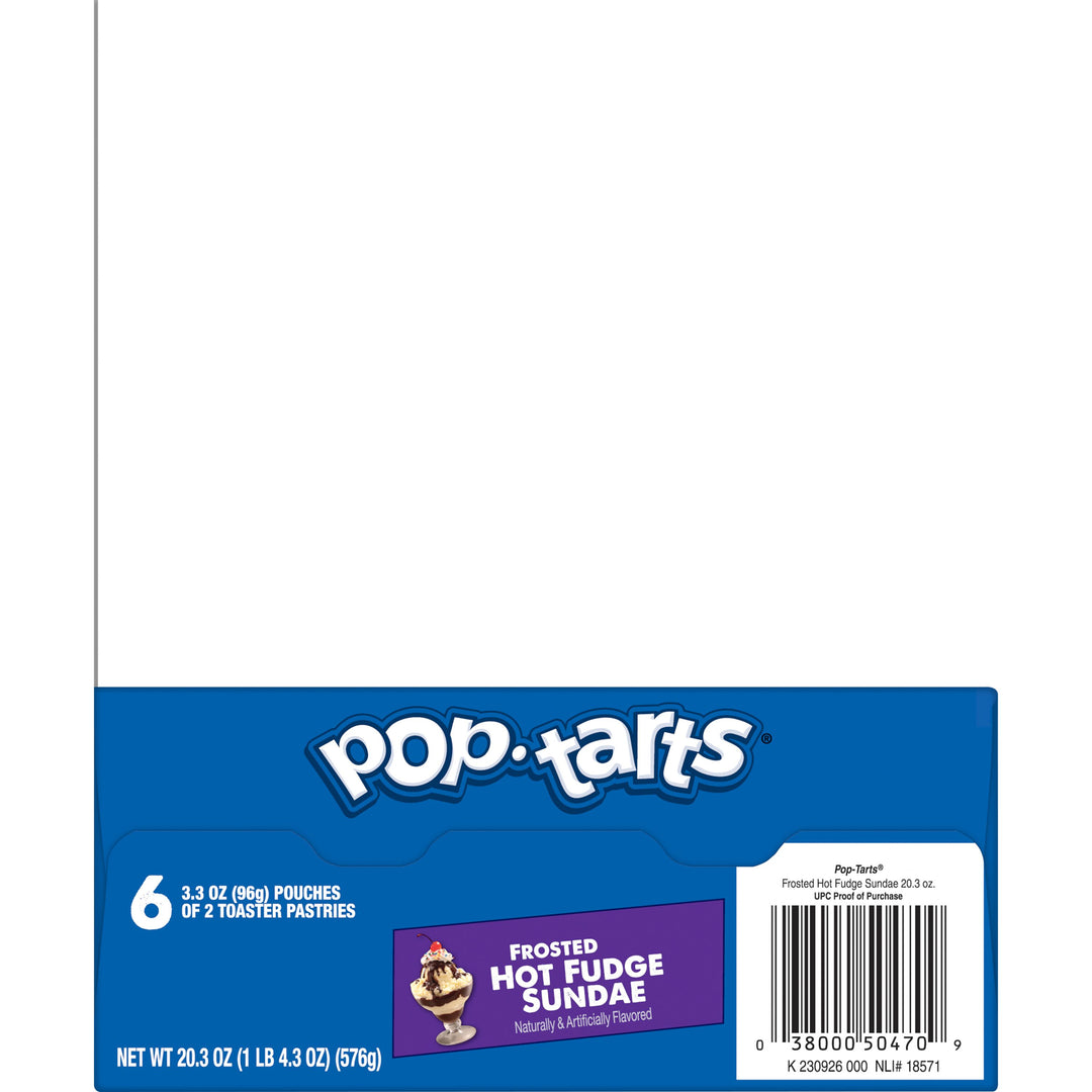 Kellogg's Pop-Tarts Frosted Open & Fold Display Hot Fudge Sunday Pastry-3.3 oz.-6/Box-12/Case