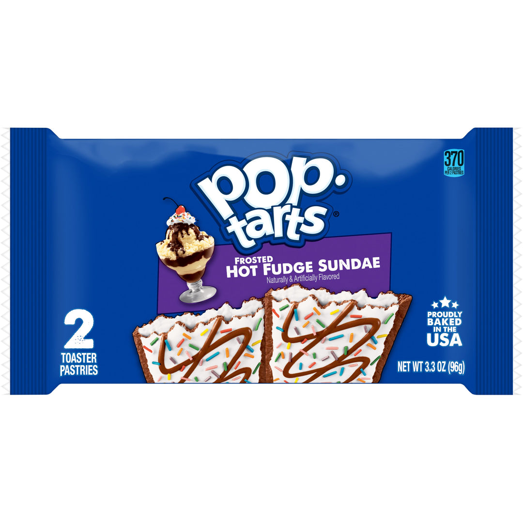 Kellogg's Pop-Tarts Frosted Open & Fold Display Hot Fudge Sunday Pastry-3.3 oz.-6/Box-12/Case