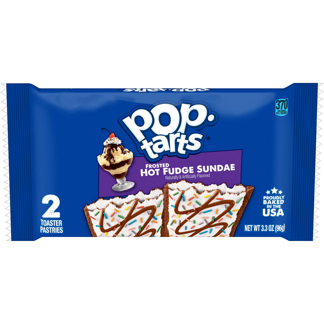 Kellogg's Pop-Tarts Frosted Open & Fold Display Hot Fudge Sunday Pastry-3.3 oz.-6/Box-12/Case