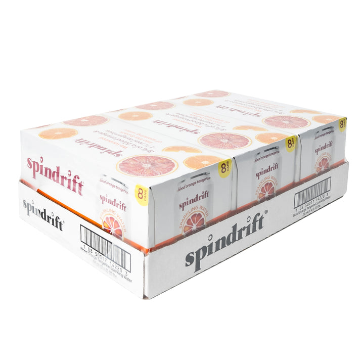 Spindrift Blood Orange Tangerine Flavored Sparkling Water-12 fl oz.-8/Box-3/Case