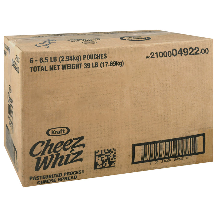Cheez Whiz Processed Pouch Cheeze Whiz Spread-6.5 lb.-6/Case