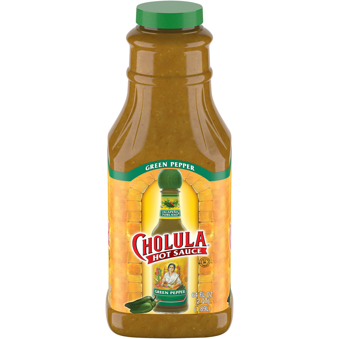 Cholula Green Pepper Hot Sauce Bottle-64 fl oz.-4/Case