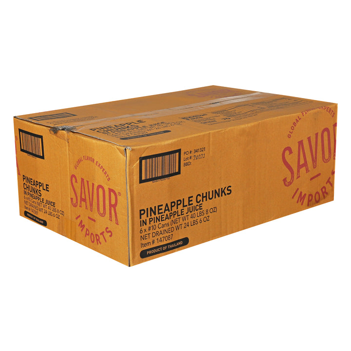Savor Imports Pineapple Chunks In Pineapple Juice-10 Each-6/Case