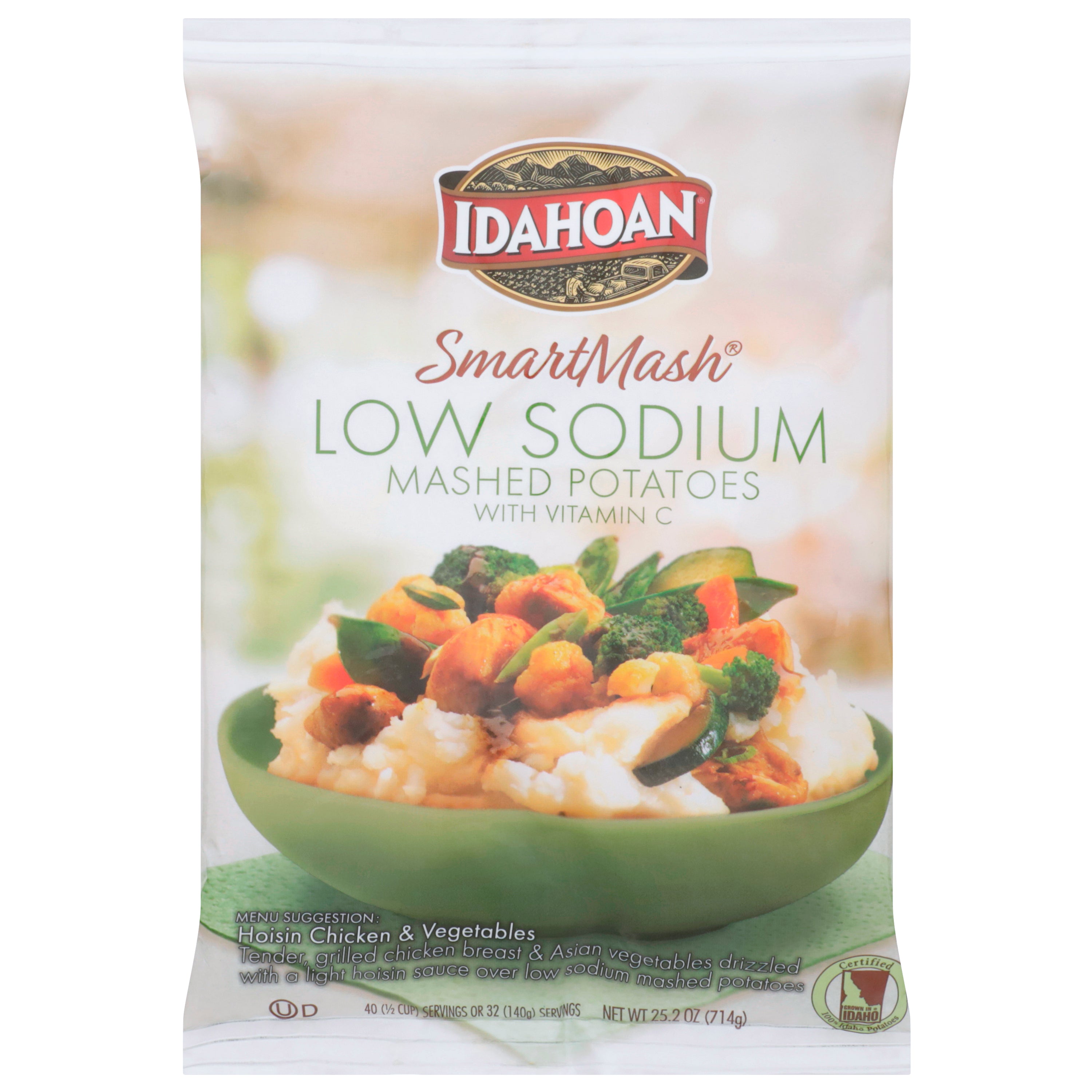 Idahoan Foods Smartmash Low Sodium Mashed Potatoes With Vit C 25.2 oz. 12 Case MPN 2970025313 Round Eye Supply