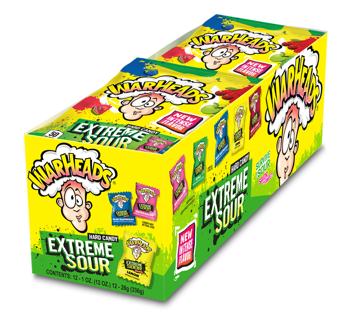 Warheads Extreme Sour Hard Candy Count Good-1 oz.-12/Box-15/Case