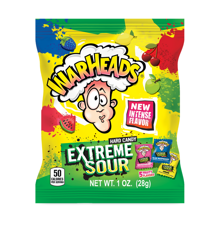 Warheads Extreme Sour Hard Candy Count Good-1 oz.-12/Box-15/Case