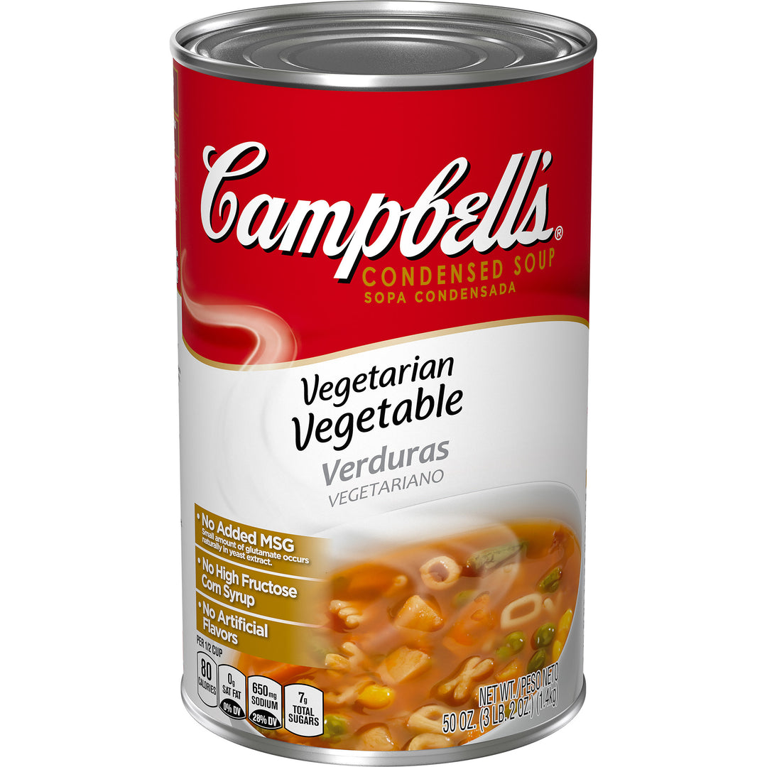 Campbell's Classic Vegetarian Vegetable Alphabet Condensed Shelf Stable Soup-50 oz.-12/Case
