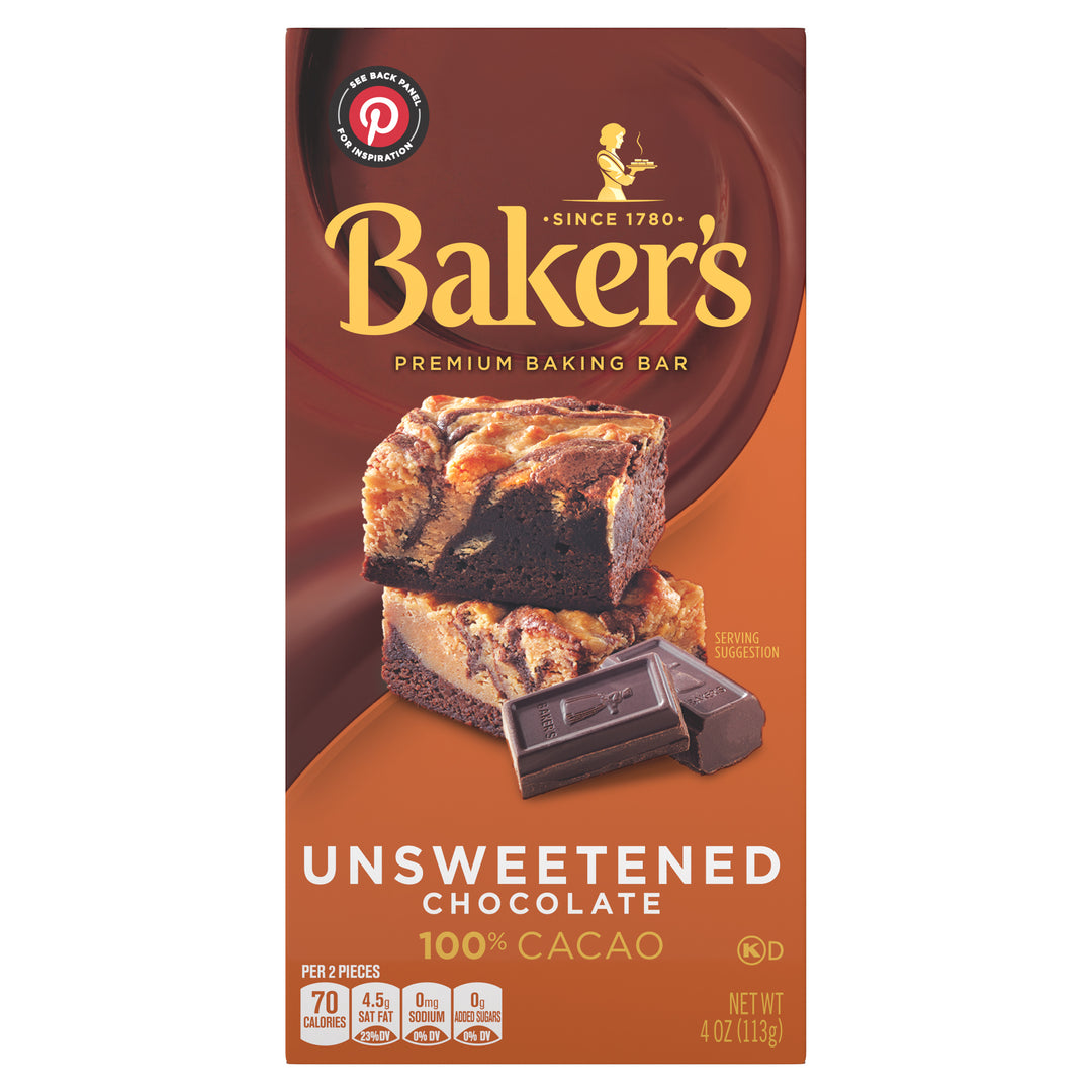 Baker's Bakers Chocolate Unsweetened-4 oz.-12/Case
