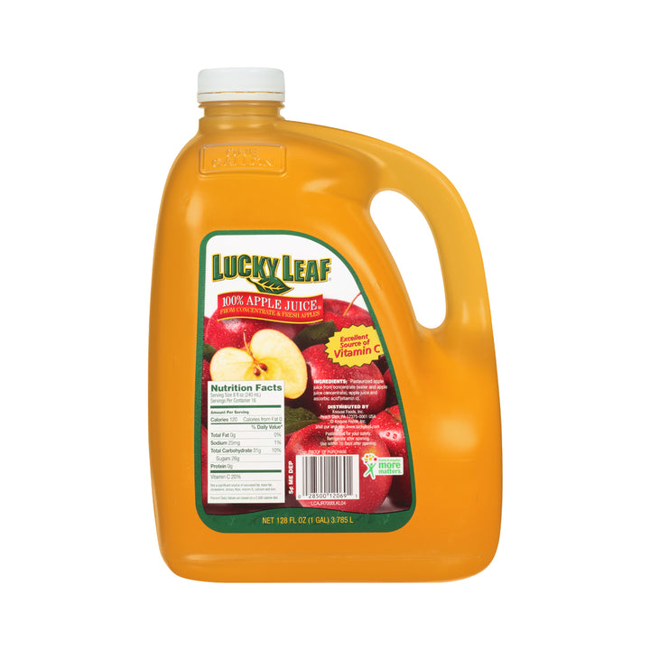 Lucky Leaf Juice Apple Plastic-128 fl oz.s-4/Case