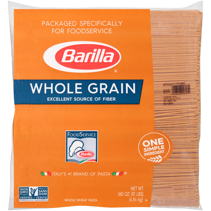 Barilla 100% Whole Grain Spaghetti-Non-Gmo-160 oz.-2/Case