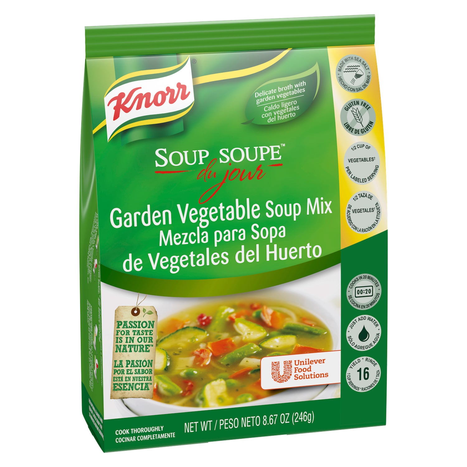 Knorr Soup Du Jour Garden Vegetable Mix-8.7 oz.-4/Case MPN