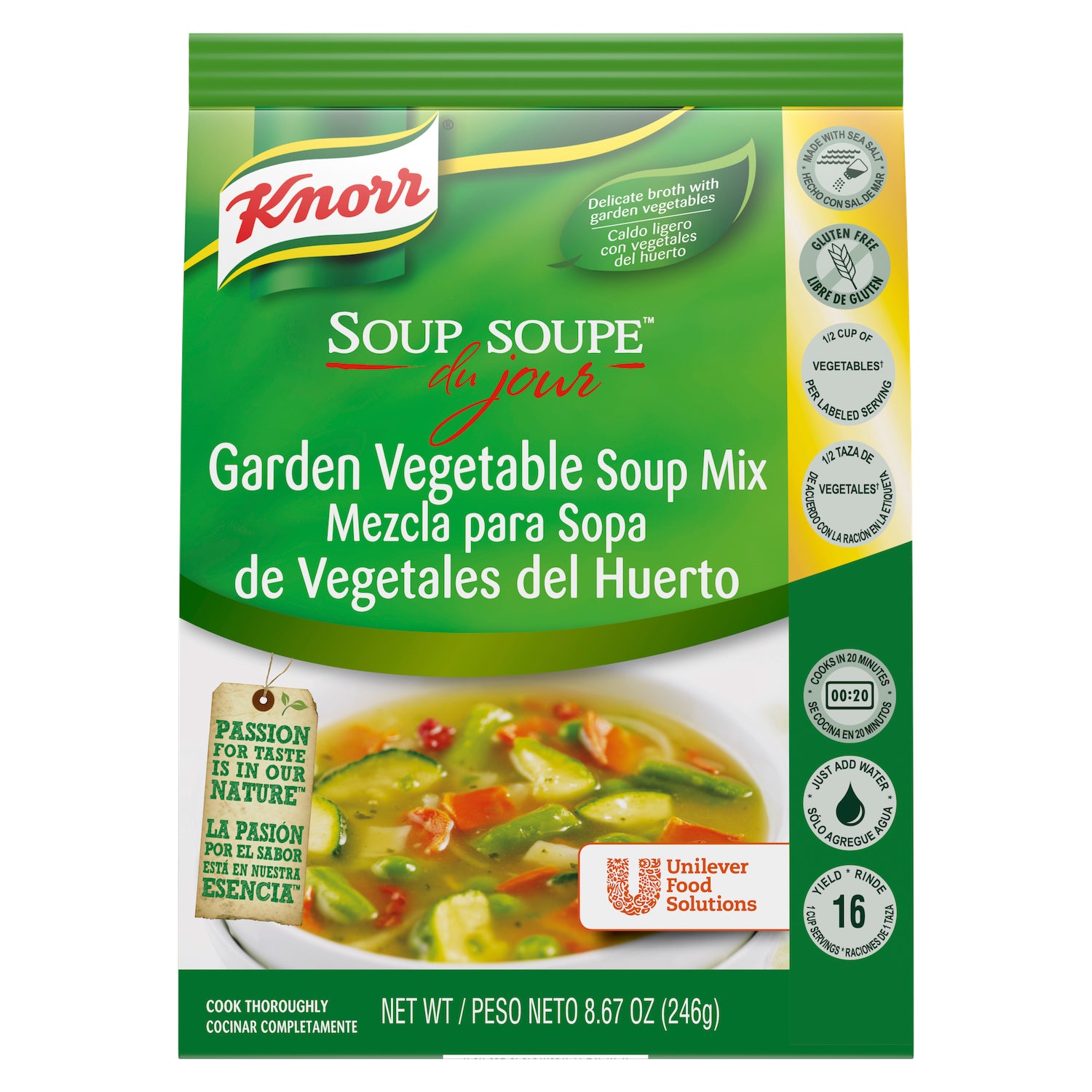 Knorr Soup Du Jour Garden Vegetable Mix-8.7 oz.-4/Case MPN