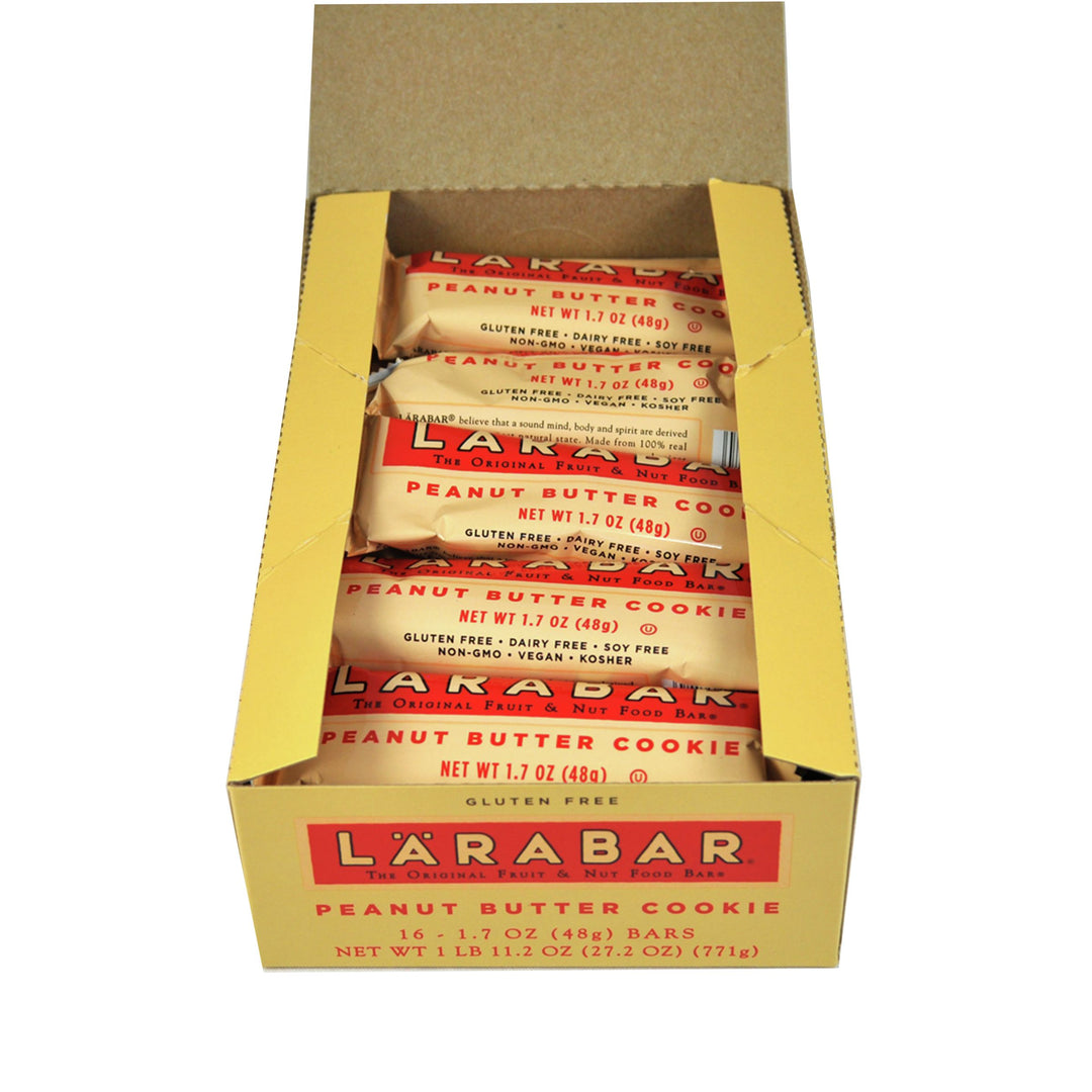 Larabar Non Gmo Dairy Free Vegan Gluten Free Soy Free Kosher Peanut Butter Cookie Bar-27.2 oz.-4/Case