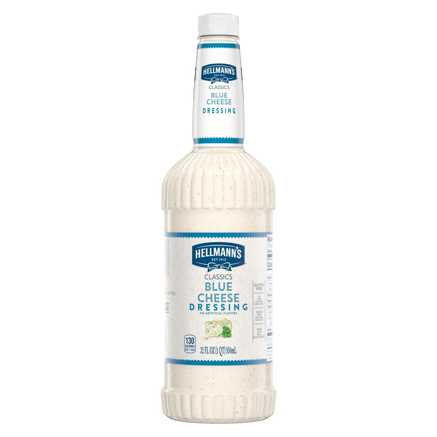 Hellmann's Classics Blue Cheese Salad Bar Dressing Bottle-32 fl oz.-6/Case MPN# 84120314 Round Eye Supply Hellmann's Classics Blue Cheese Salad Bar Dressing Bottle-32 fl oz.-6/Case MPN# 84120314 Round Eye Supply