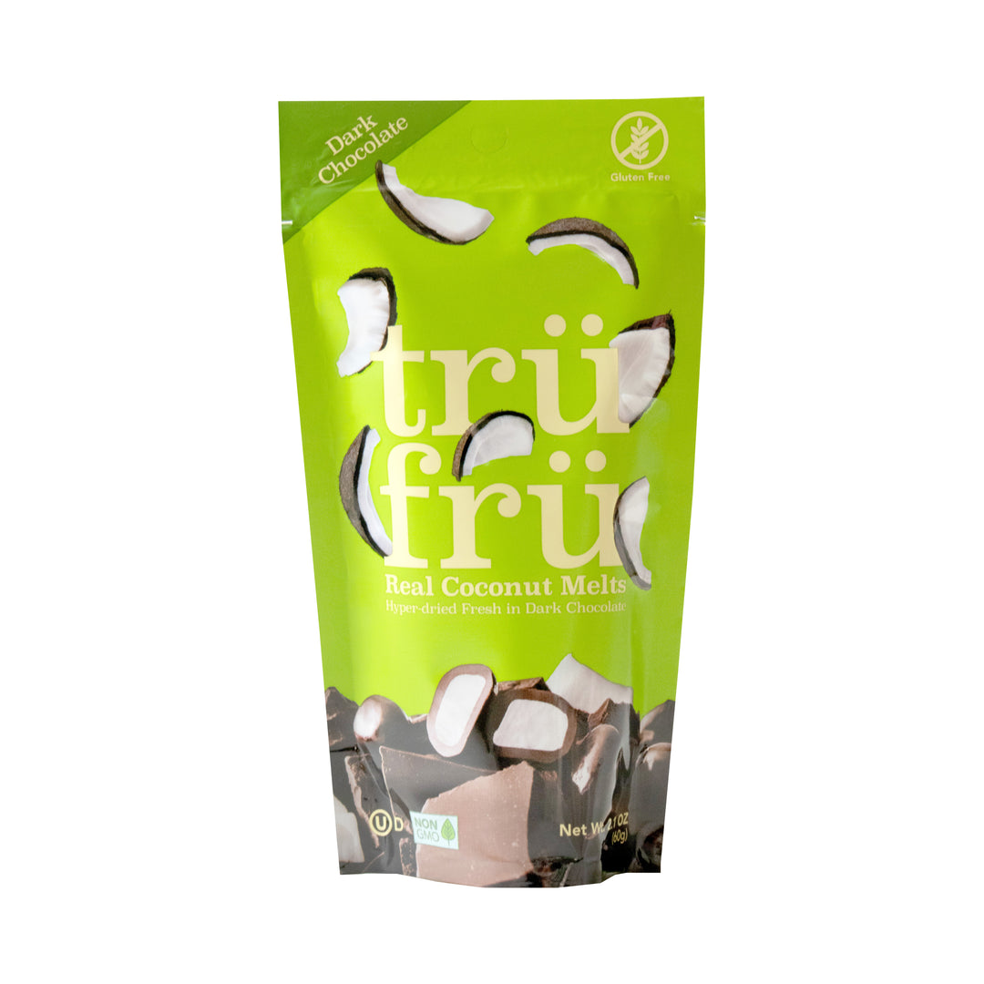 Tru Fru Hyper-Dried Grab & Go Coconut Melts In Dark Chocolate-2.1 oz.-12/Case