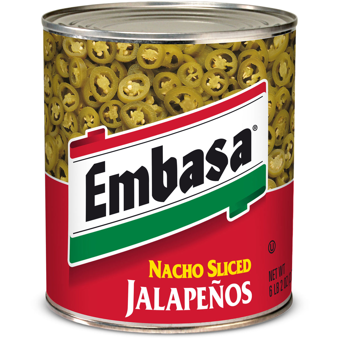 Embasa Nacho Sliced Jalapeno Peppers-98 oz.-6/Case