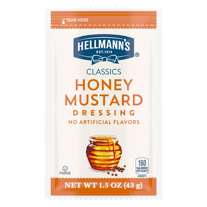 Hellmann's Classics Honey Mustard Salad Dressing Single Serve-1.5 fl oz.-102/Case