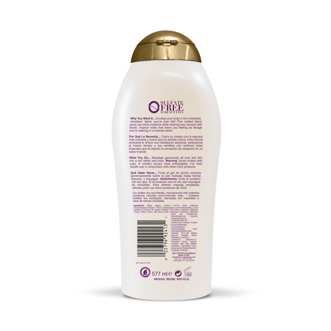 OGX Coconut Moroccan Oil Body Wash-577 Milliliter-4/Case