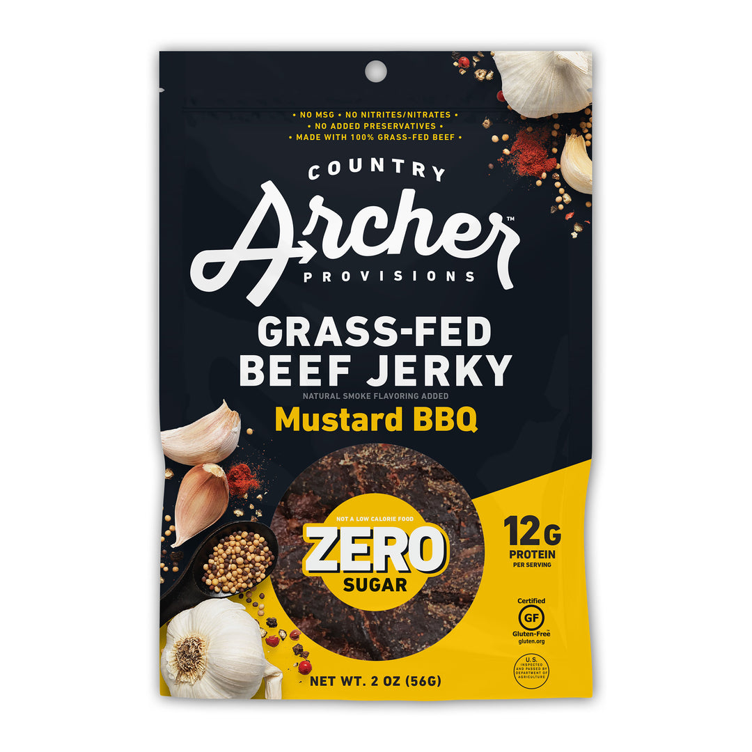 Country Archer Jerky Co Mustard Bbq Beef Jerky-2 oz.-12/Case