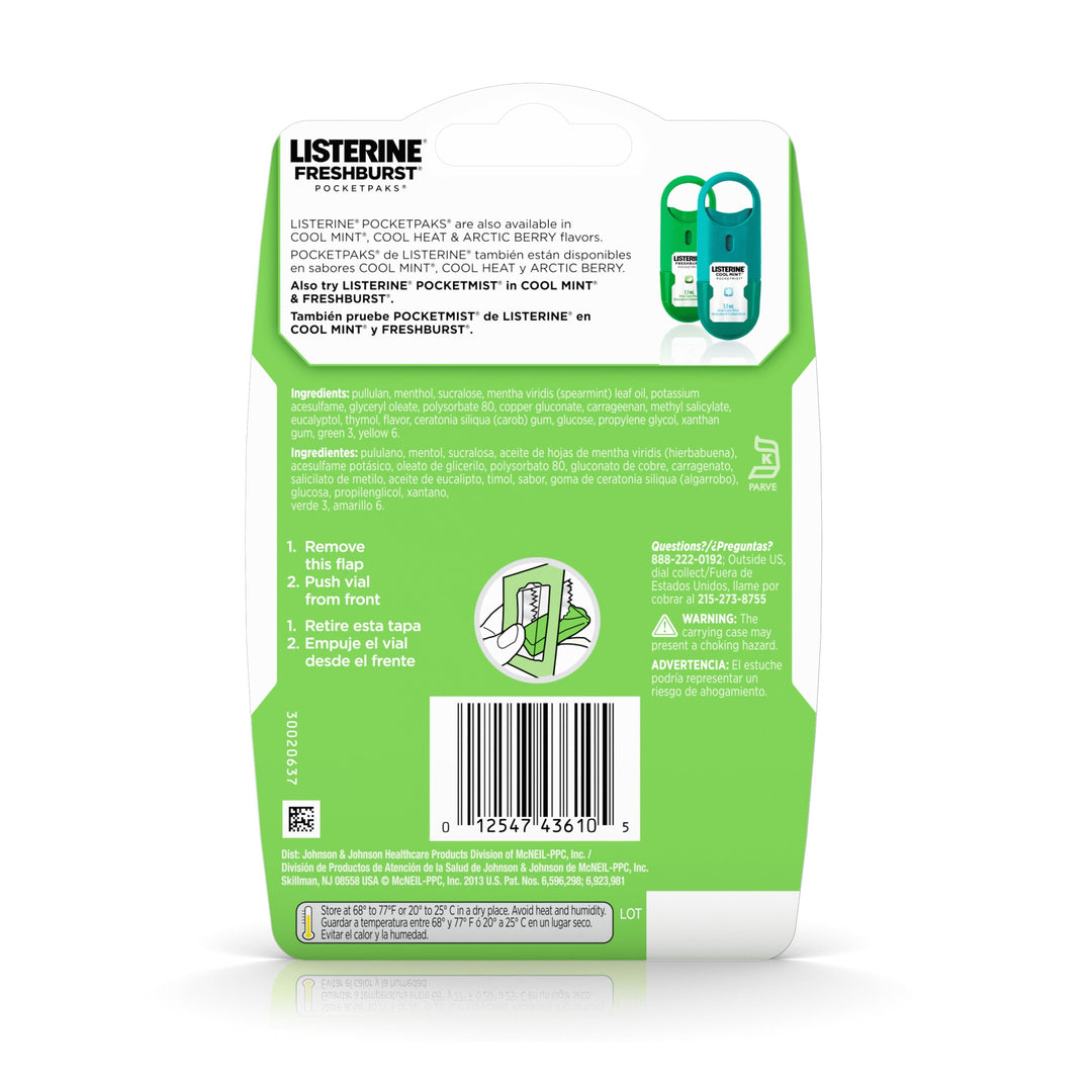 Listerine Freshburst Pocketpaks 72/24 Cnt.