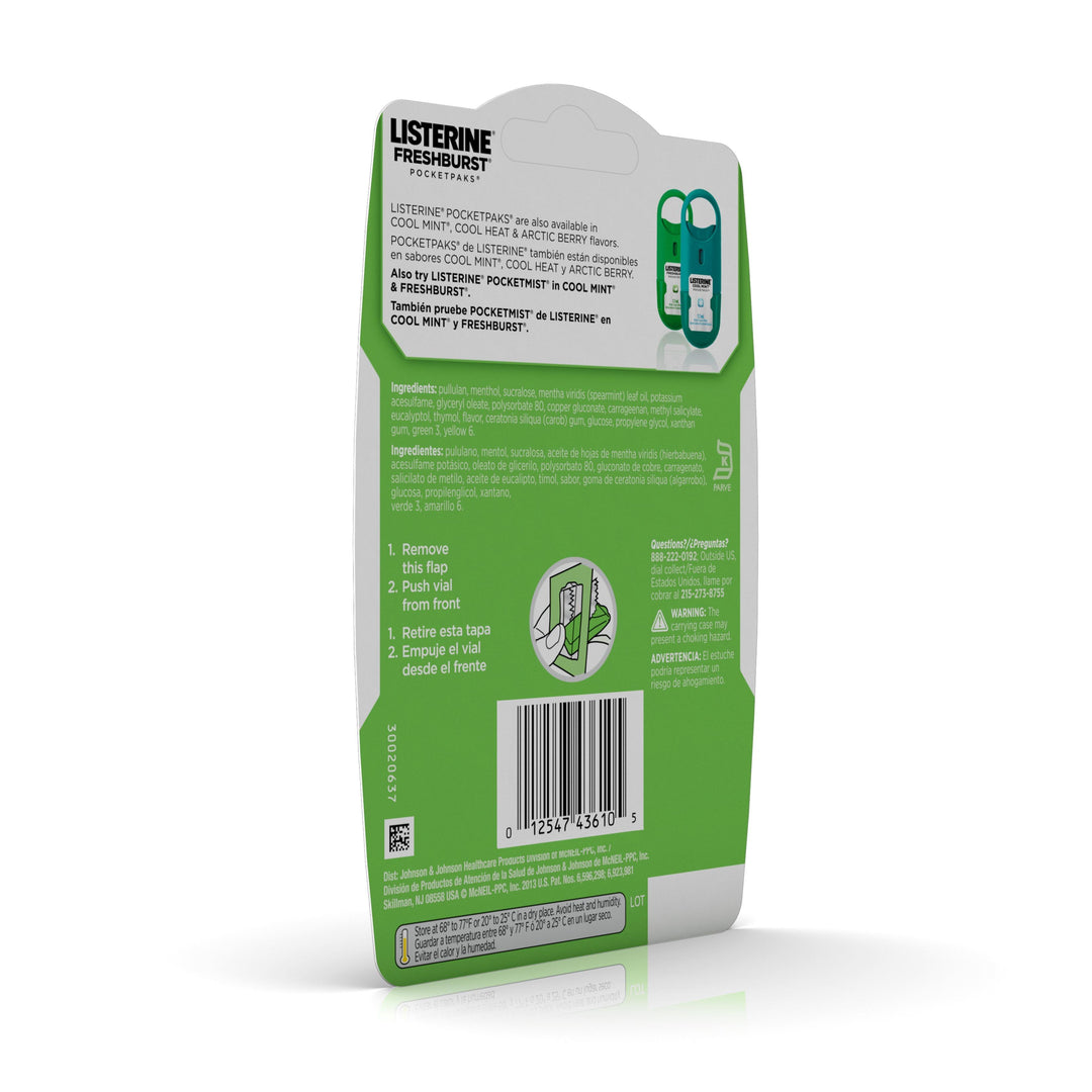 Listerine Freshburst Pocketpaks 72/24 Cnt.