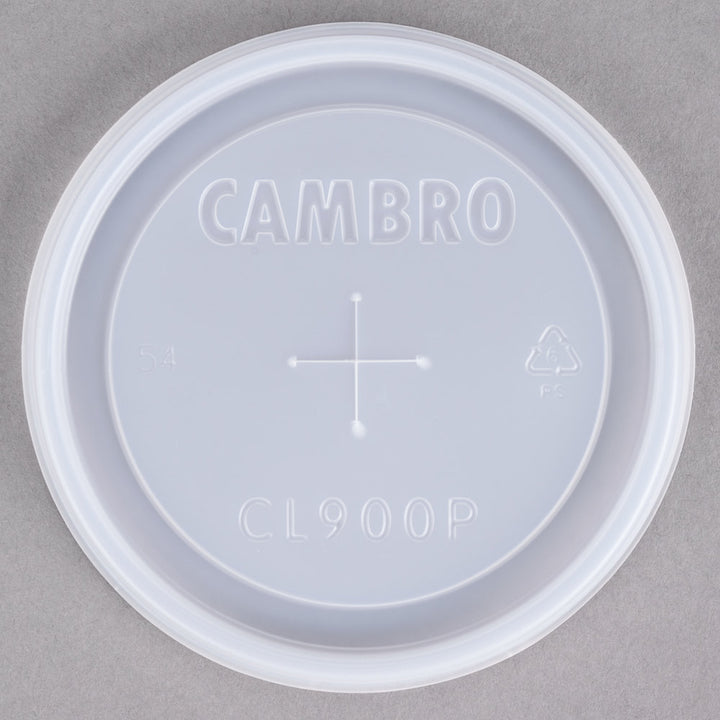 Cambro Camlid For Colorware Tumbler 900P And 900P2 Translucent Lid-1000 Each-1/Case
