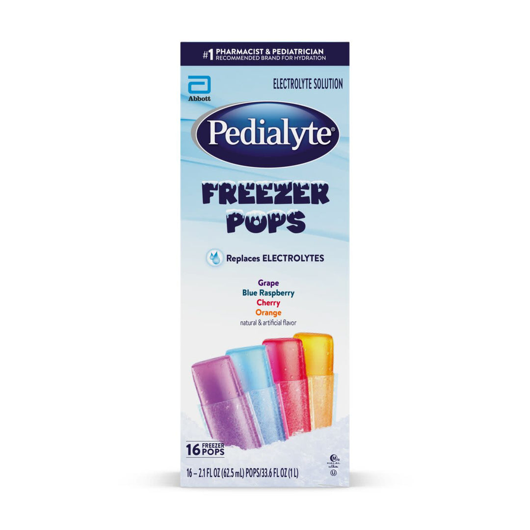 Pedialyte Assorted Freezer Pops Electrolyte Solution-33.6 fl oz.-4/Case