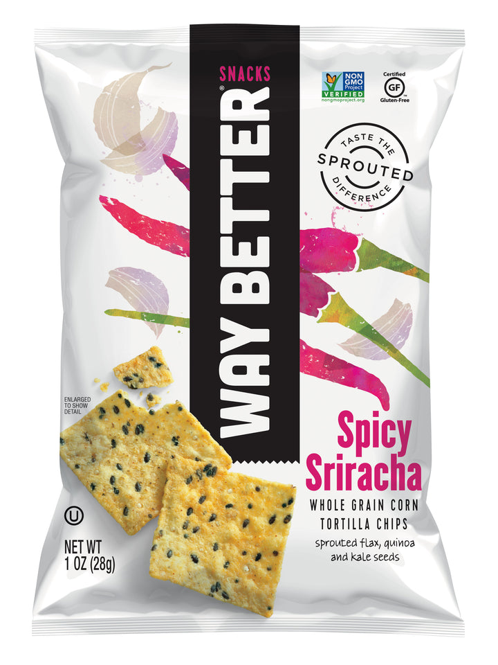 Way Better Snacks Chips Simply Spicy Sriracha-1 oz.-12/Case