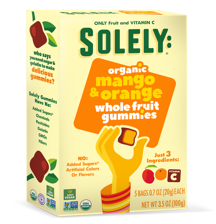 Solely Mango Orange Gummy Candy-3.5 oz.-8/Case