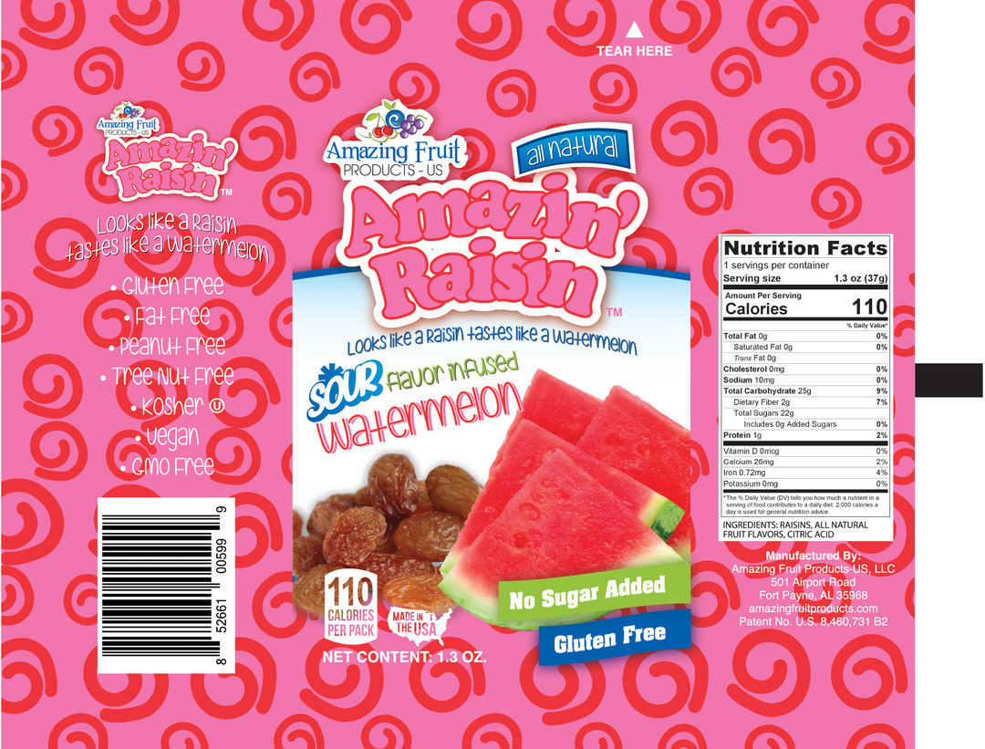 Amazin Raisin Raisin Watermelon-1.3 oz.-250/Case