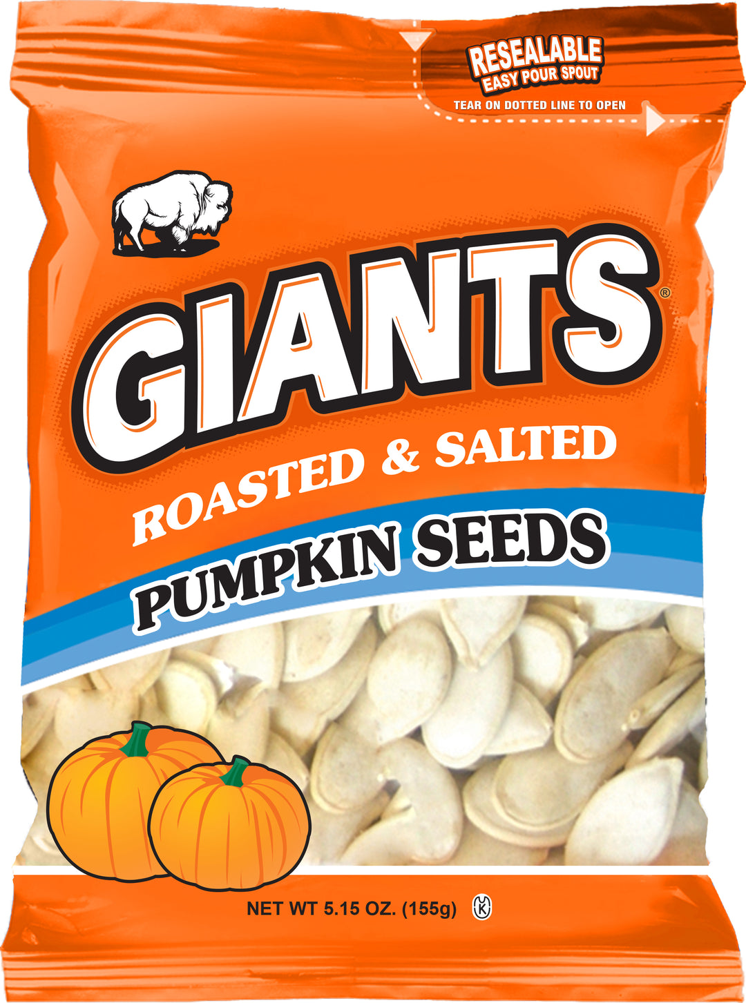 Giant Snack Giants Pumpkin Seeds Roasted & Salted-5.15 oz.-12/Case