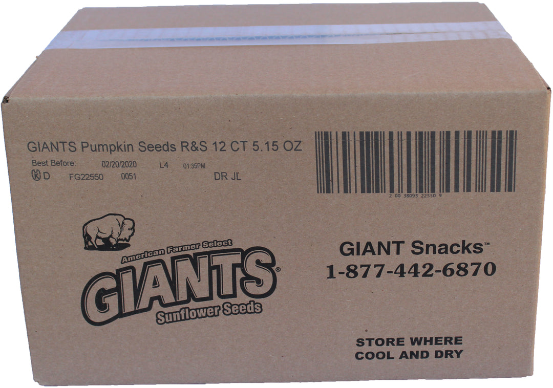 Giant Snack Giants Pumpkin Seeds Roasted & Salted-5.15 oz.-12/Case