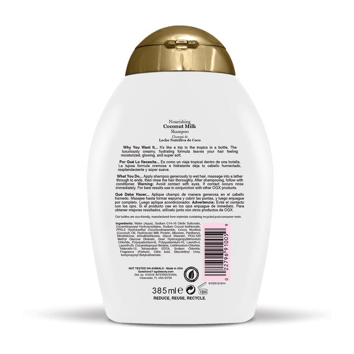 OGX Coconut Milk Shampoo-385 Milliliter-4/Case