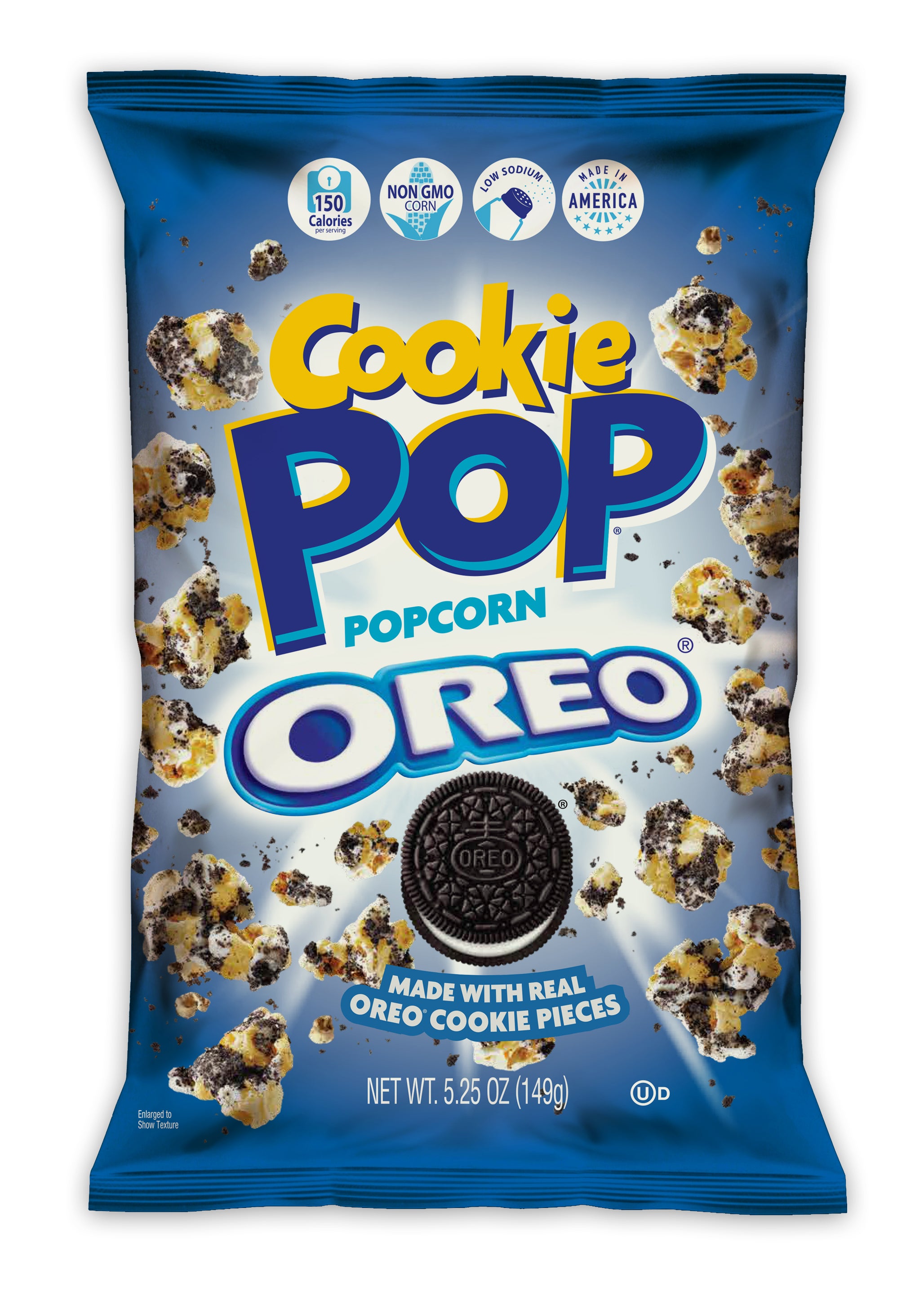 Snaxsational Oreo Popcorn-5.25 oz.-12/Case MPN# PSCP134 – Round