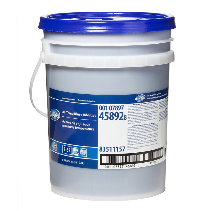 Luster Professional All Temp Rinse Aid Concentrate Closed Loop-5 Gallon-1/Case