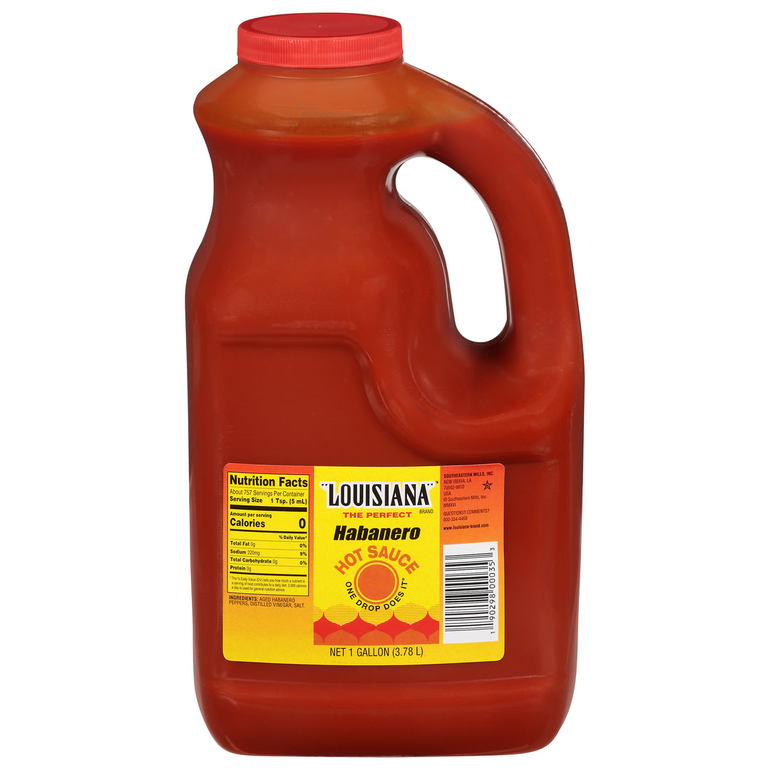 Louisiana Hot Sauce Habanero Bulk-1 Gallon-4/Case