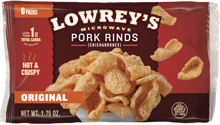 Lowreys Bacon Curls Original-1.75 oz.-18/Box-2/Case