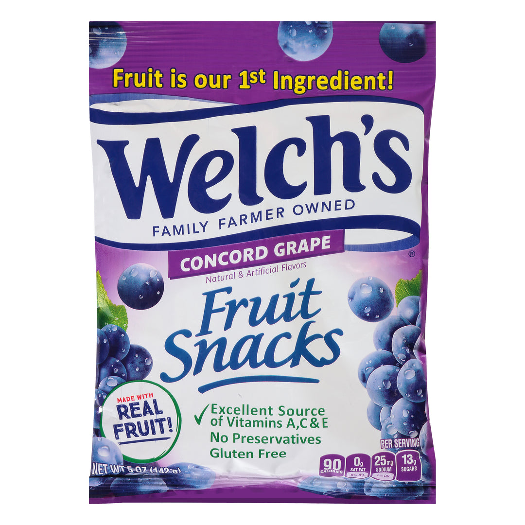 Welch's Concord Grape Fruit Snacks-5 oz.-12/Case