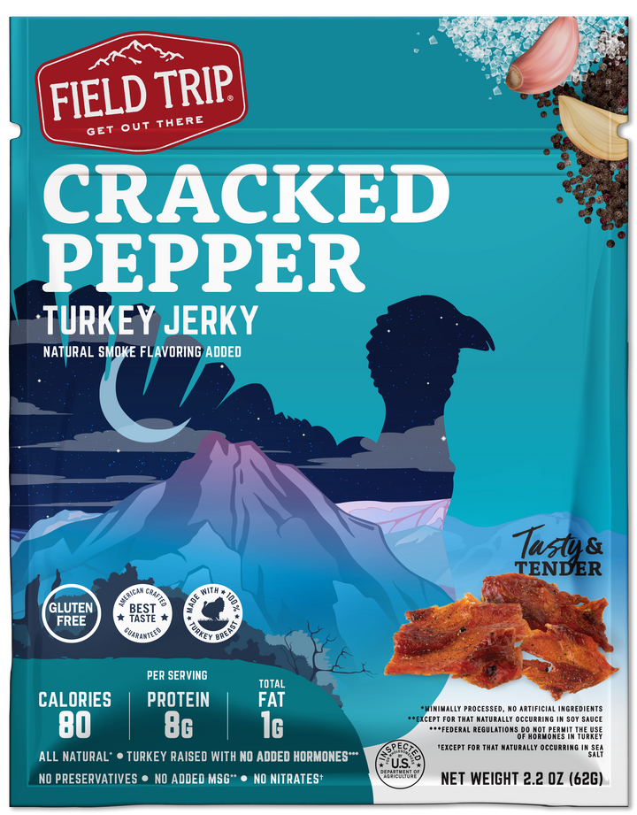 Field Trip Jerky Turkey Cracked Pepper-2.2 oz.-9/Case