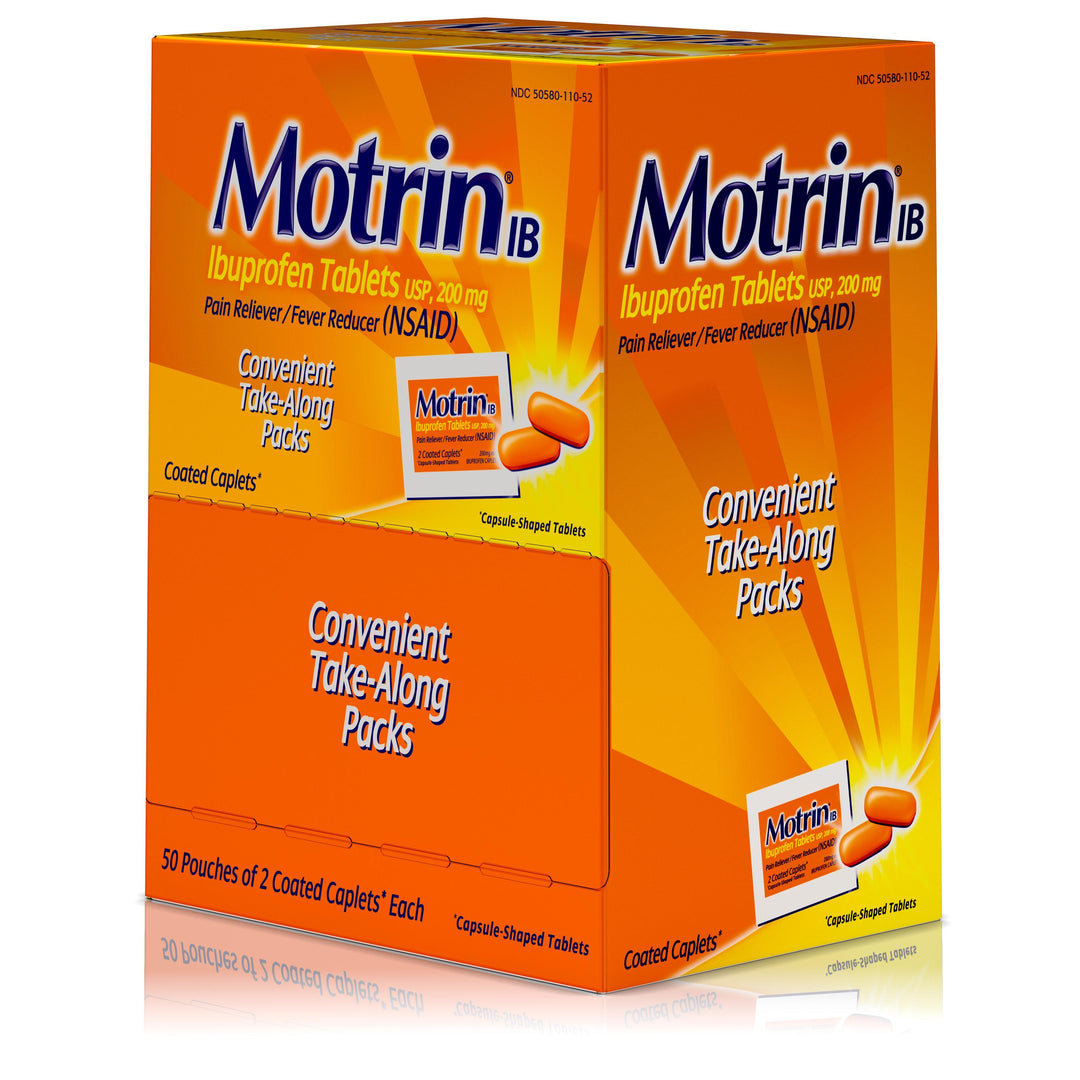 Motrin Ibuprofen Tablets-100 Count-12/Case
